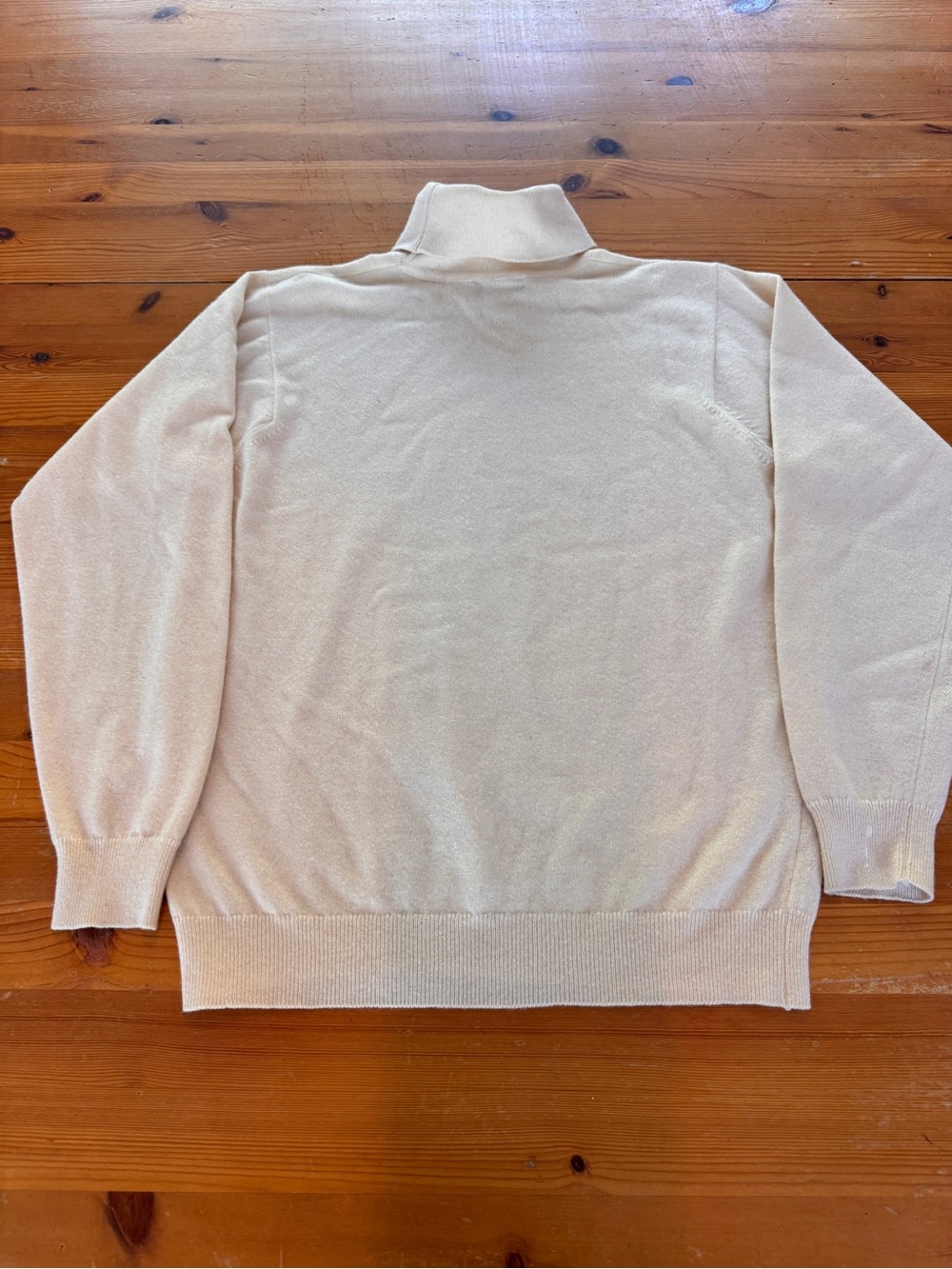 Neiman Marcus Men's Cream Turtleneck Sweater